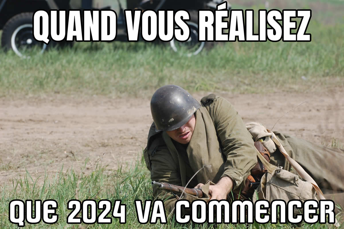 meme drôle avec un soldat accueillant 2024